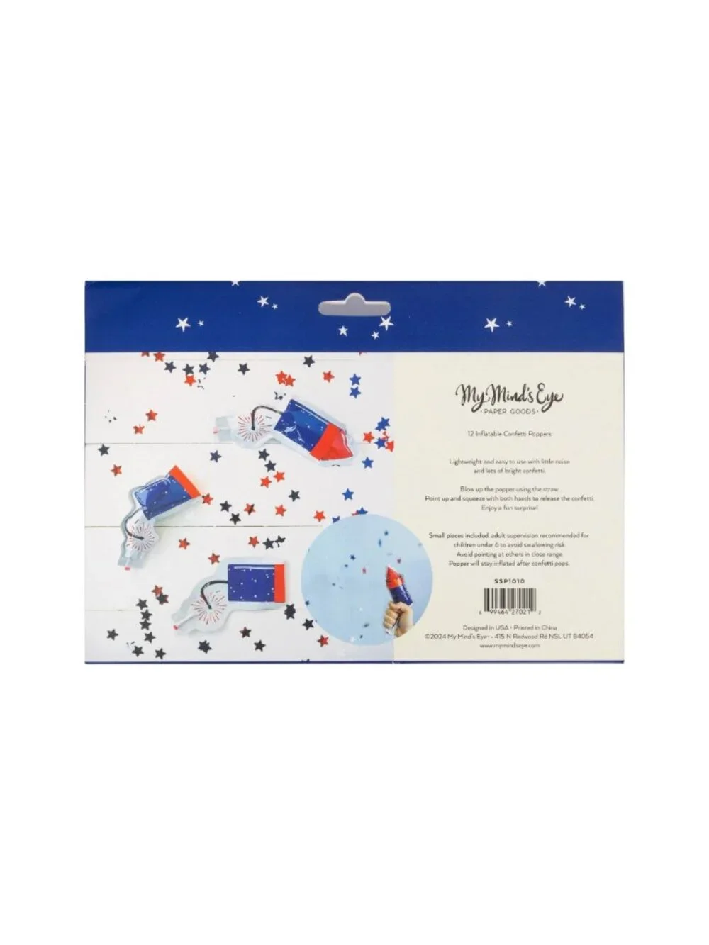 Inflatable Confetti Poppers, 12 Count
